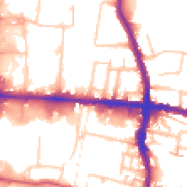 Daytime road noise heatmap for EN3 4HY