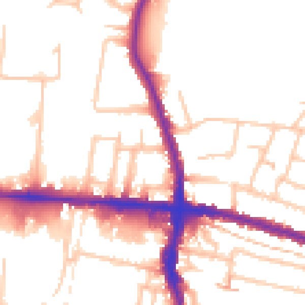 Daytime road noise heatmap for EN3 4JF