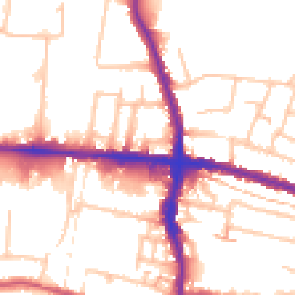 Daytime road noise heatmap for EN3 4JL