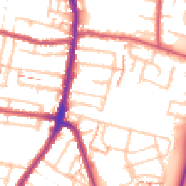 Daytime road noise heatmap for EN3 4PA