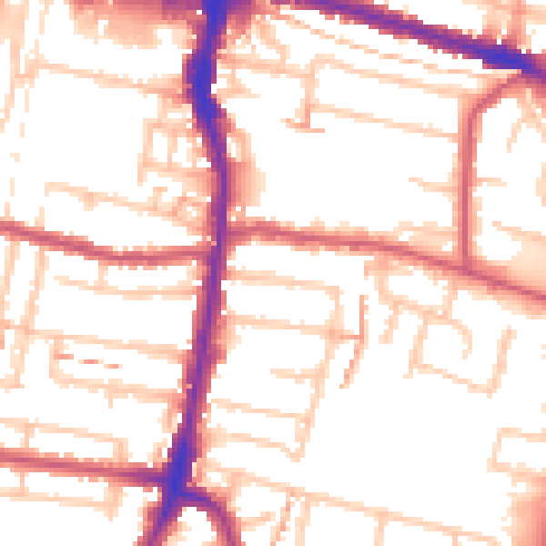 Daytime road noise heatmap for EN3 4PN