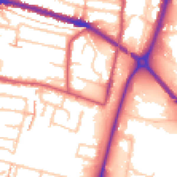 Daytime road noise heatmap for EN3 4QU