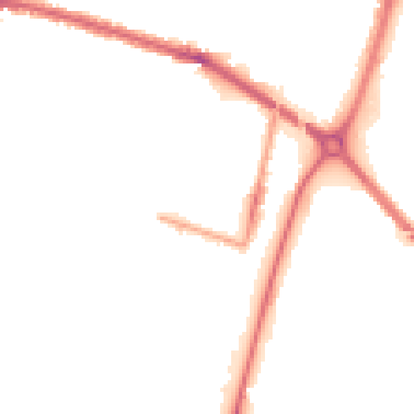 Night-time road noise heatmap for EN3 4QU