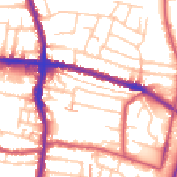 Daytime road noise heatmap for EN3 4RJ