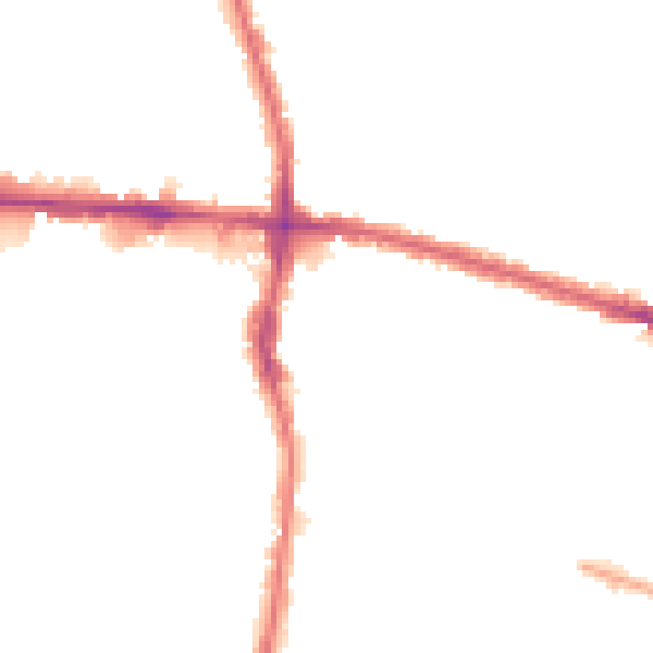 Night-time road noise heatmap for EN3 4RP