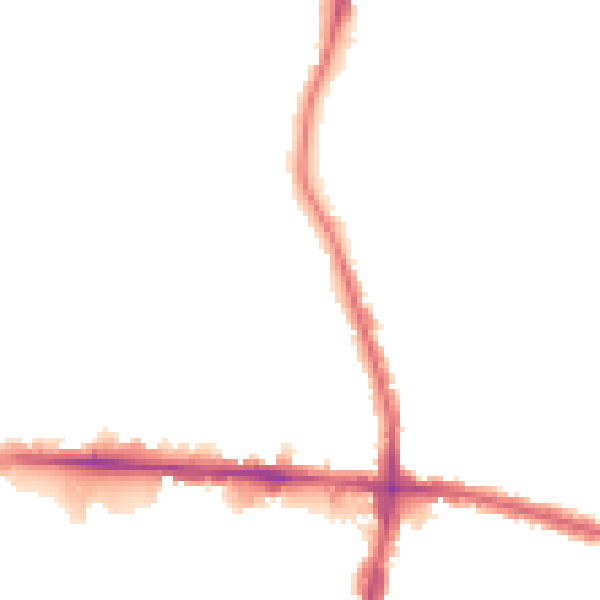 Night-time road noise heatmap for EN3 5AH