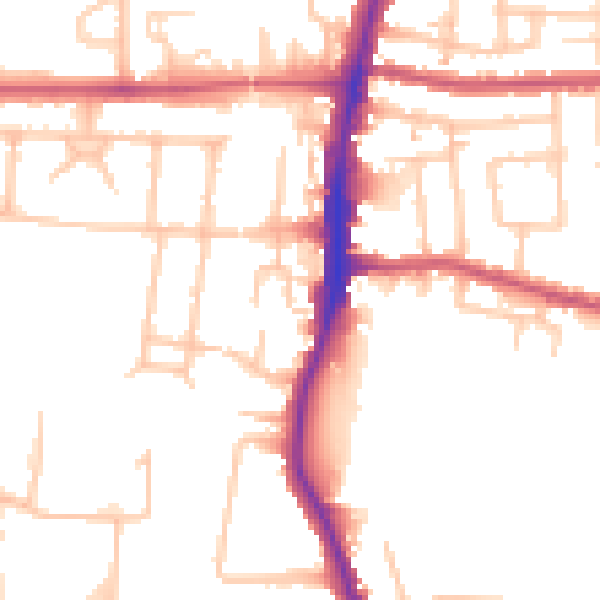 Daytime road noise heatmap for EN3 5AR