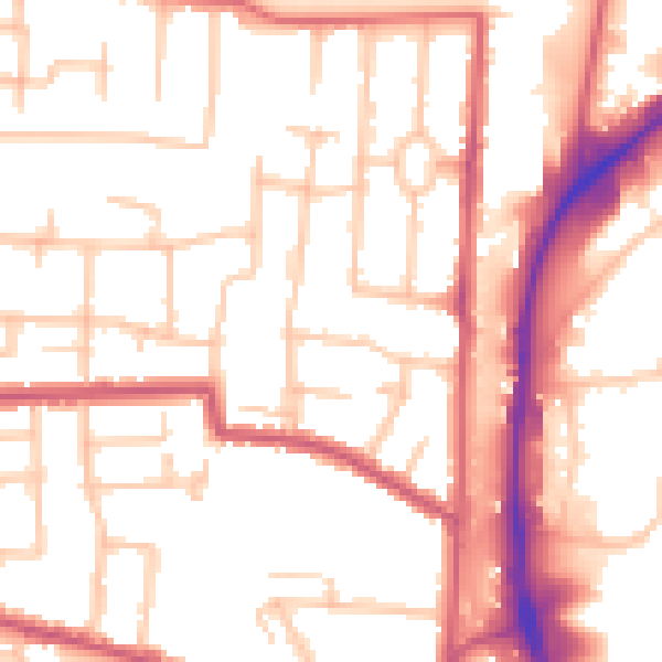 Daytime road noise heatmap for EN3 5DP