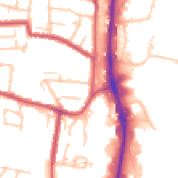 Daytime road noise heatmap for EN3 5EN