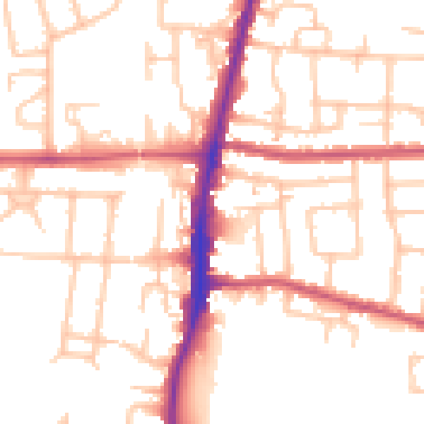 Daytime road noise heatmap for EN3 5JH