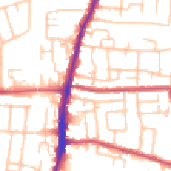 Daytime road noise heatmap for EN3 5LS