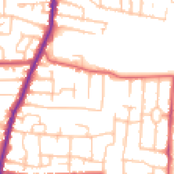 Daytime road noise heatmap for EN3 5PG