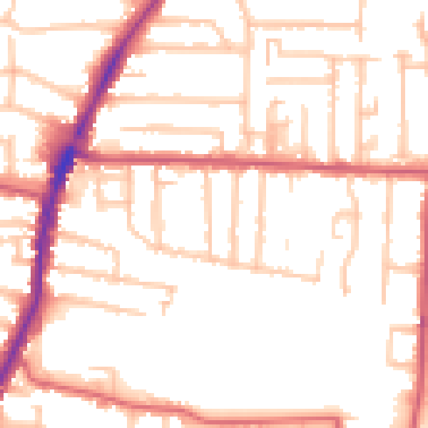 Daytime road noise heatmap for EN3 6AT