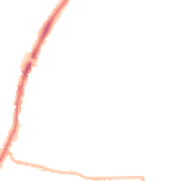 Night-time road noise heatmap for EN3 6AT