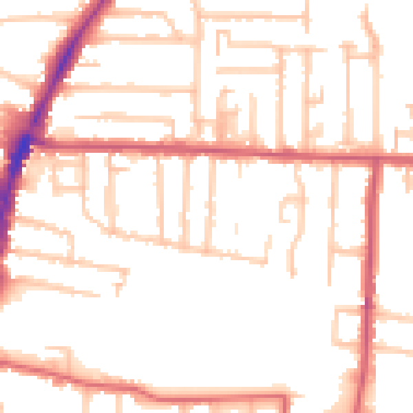 Daytime road noise heatmap for EN3 6BB
