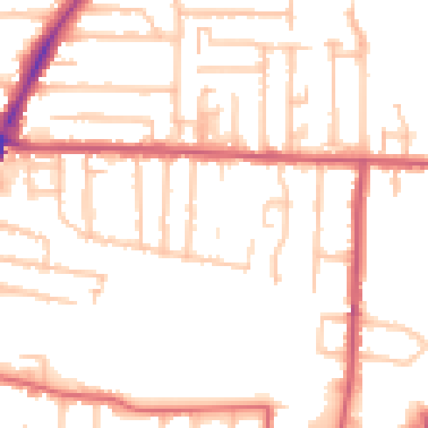 Daytime road noise heatmap for EN3 6BE