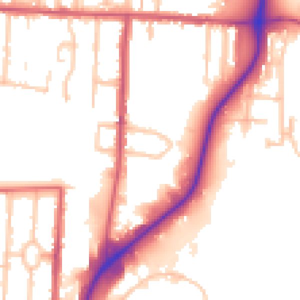 Daytime road noise heatmap for EN3 6EH