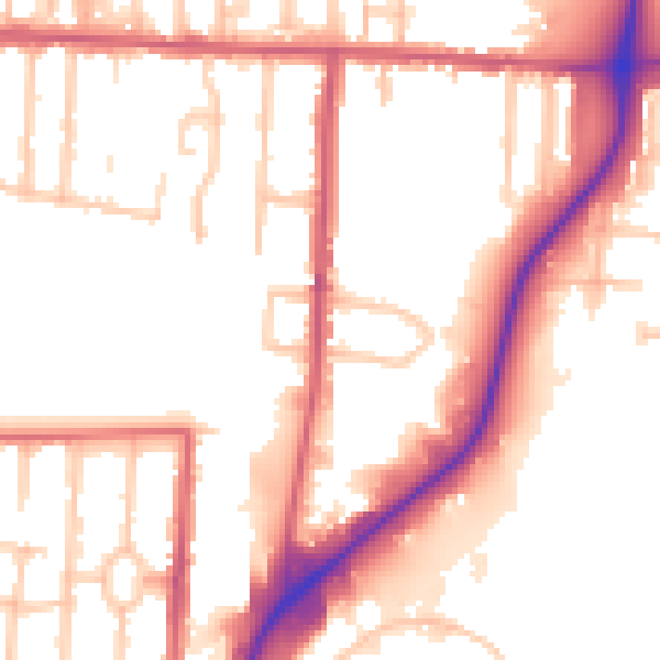 Daytime road noise heatmap for EN3 6EW