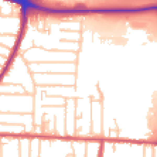 Daytime road noise heatmap for EN3 6LP
