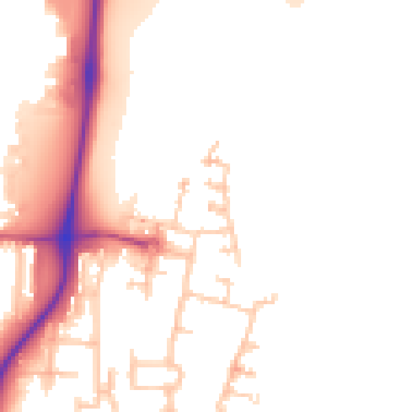 Daytime road noise heatmap for EN3 6WP