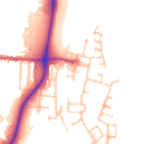 Daytime road noise heatmap for EN3 6WT