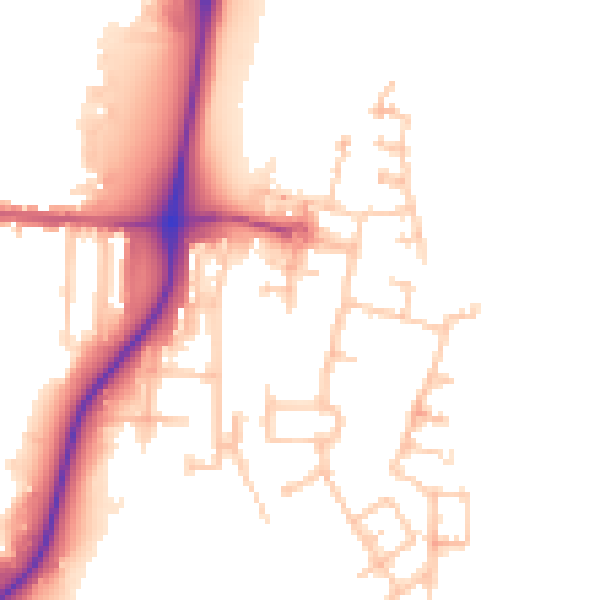 Daytime road noise heatmap for EN3 6WU
