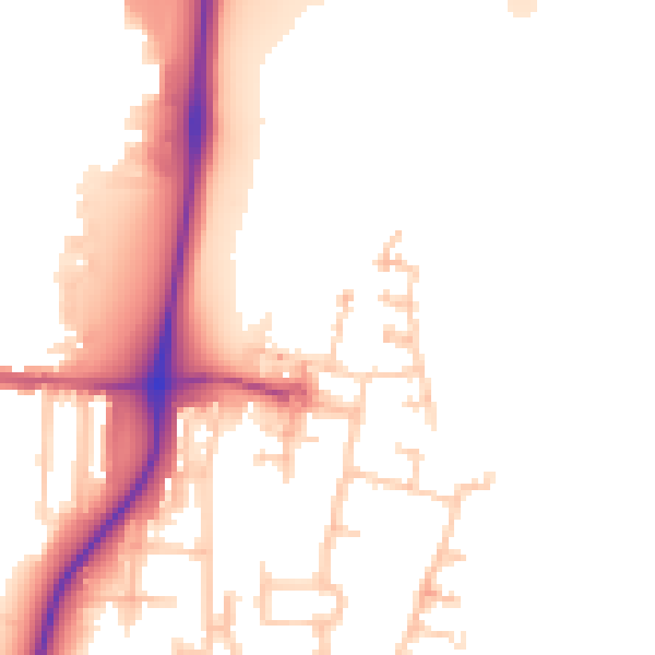 Daytime road noise heatmap for EN3 6YA