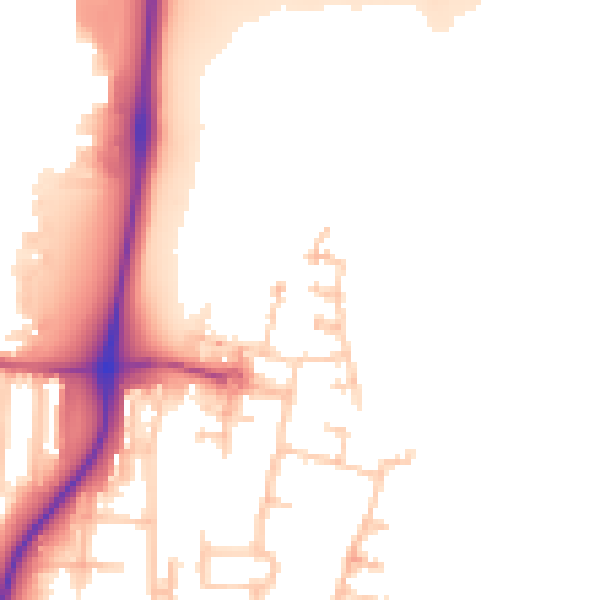 Daytime road noise heatmap for EN3 6YH