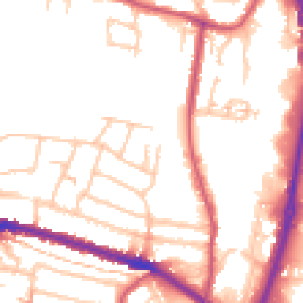 Daytime road noise heatmap for EN3 7EG