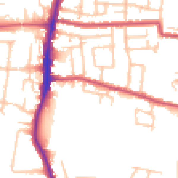Daytime road noise heatmap for EN3 7JP