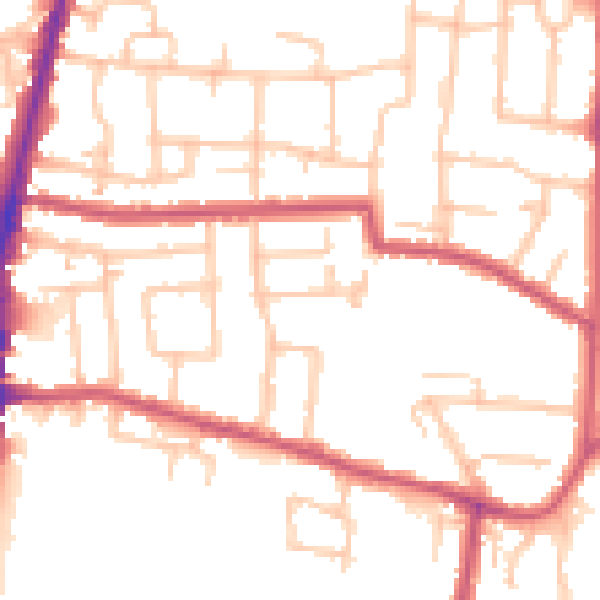 Daytime road noise heatmap for EN3 7LH