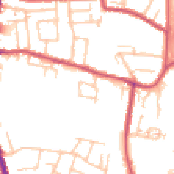 Daytime road noise heatmap for EN3 7LZ