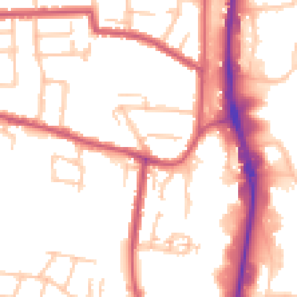 Daytime road noise heatmap for EN3 7QY