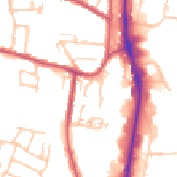 Daytime road noise heatmap for EN3 7RJ