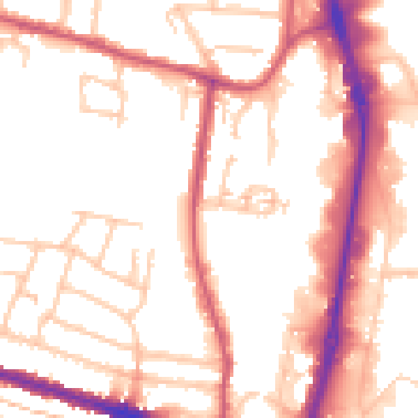 Daytime road noise heatmap for EN3 7RX