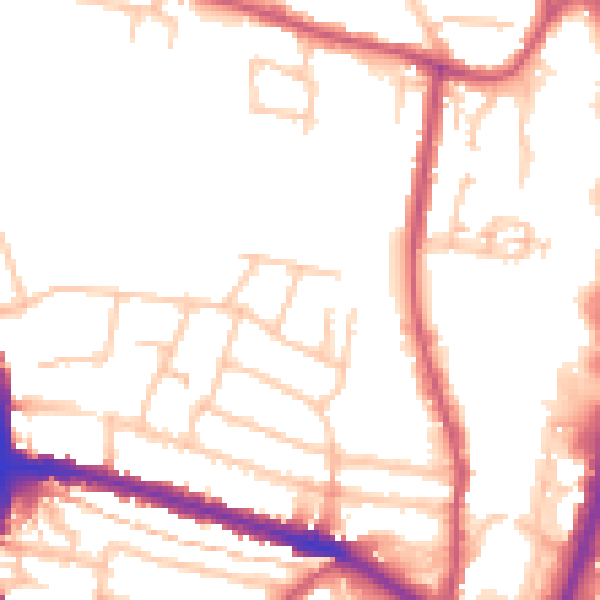 Daytime road noise heatmap for EN3 7TX