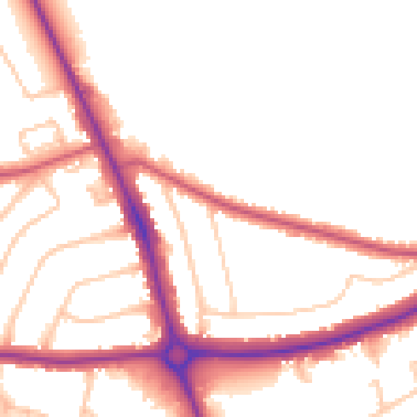 Daytime road noise heatmap for EN4 0AR