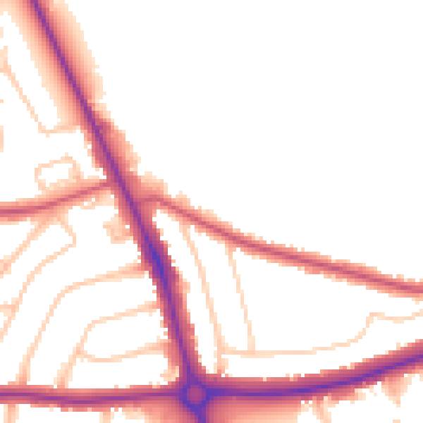 Daytime road noise heatmap for EN4 0AU