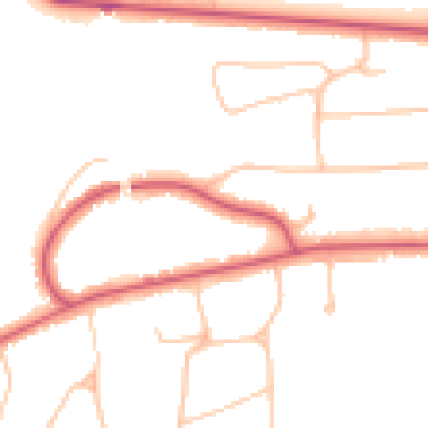 Daytime road noise heatmap for EN4 0EN