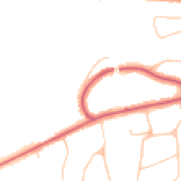 Daytime road noise heatmap for EN4 0EQ