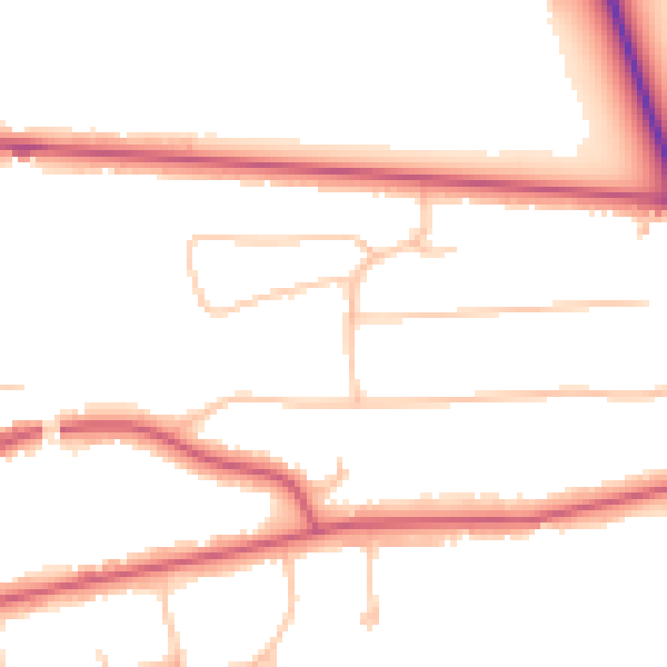 Daytime road noise heatmap for EN4 0HX