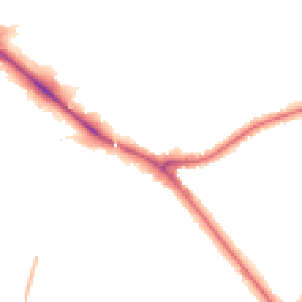 Night-time road noise heatmap for EN5 1EQ