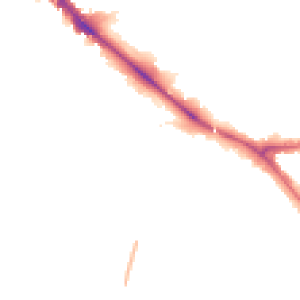 Night-time road noise heatmap for EN5 2DL