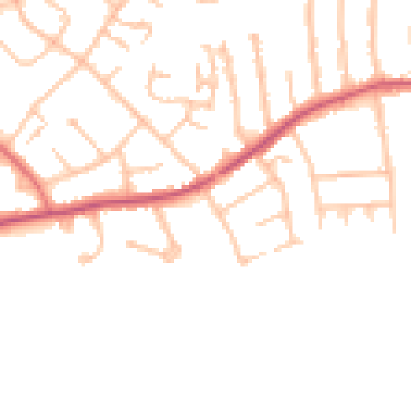 Daytime road noise heatmap for EN5 2PZ