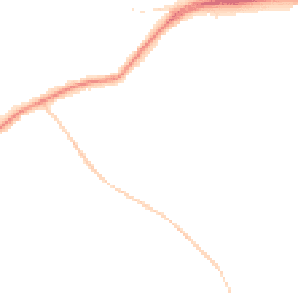 Night-time road noise heatmap for EN5 3AL