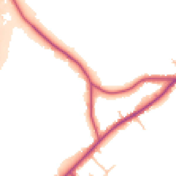 Daytime road noise heatmap for EN5 3BF