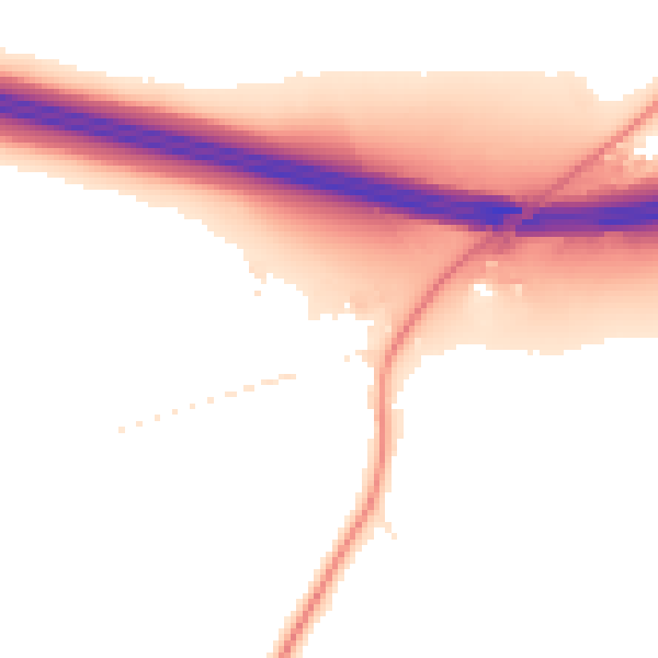 Night-time road noise heatmap for EN5 4FA