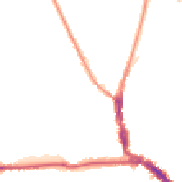 Night-time road noise heatmap for EN5 4LL