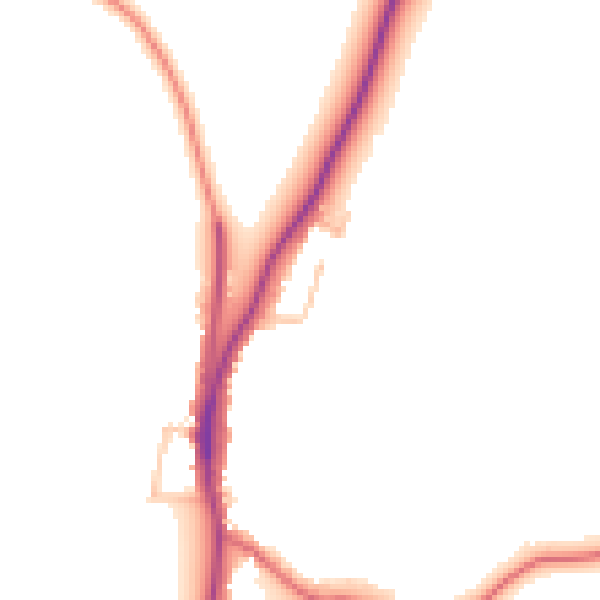 Daytime road noise heatmap for EN5 4PR