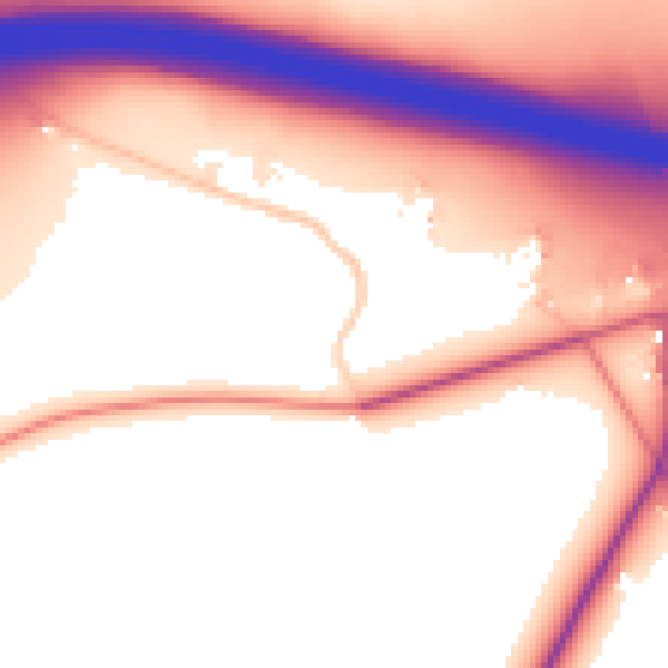 Daytime road noise heatmap for EN5 4RY